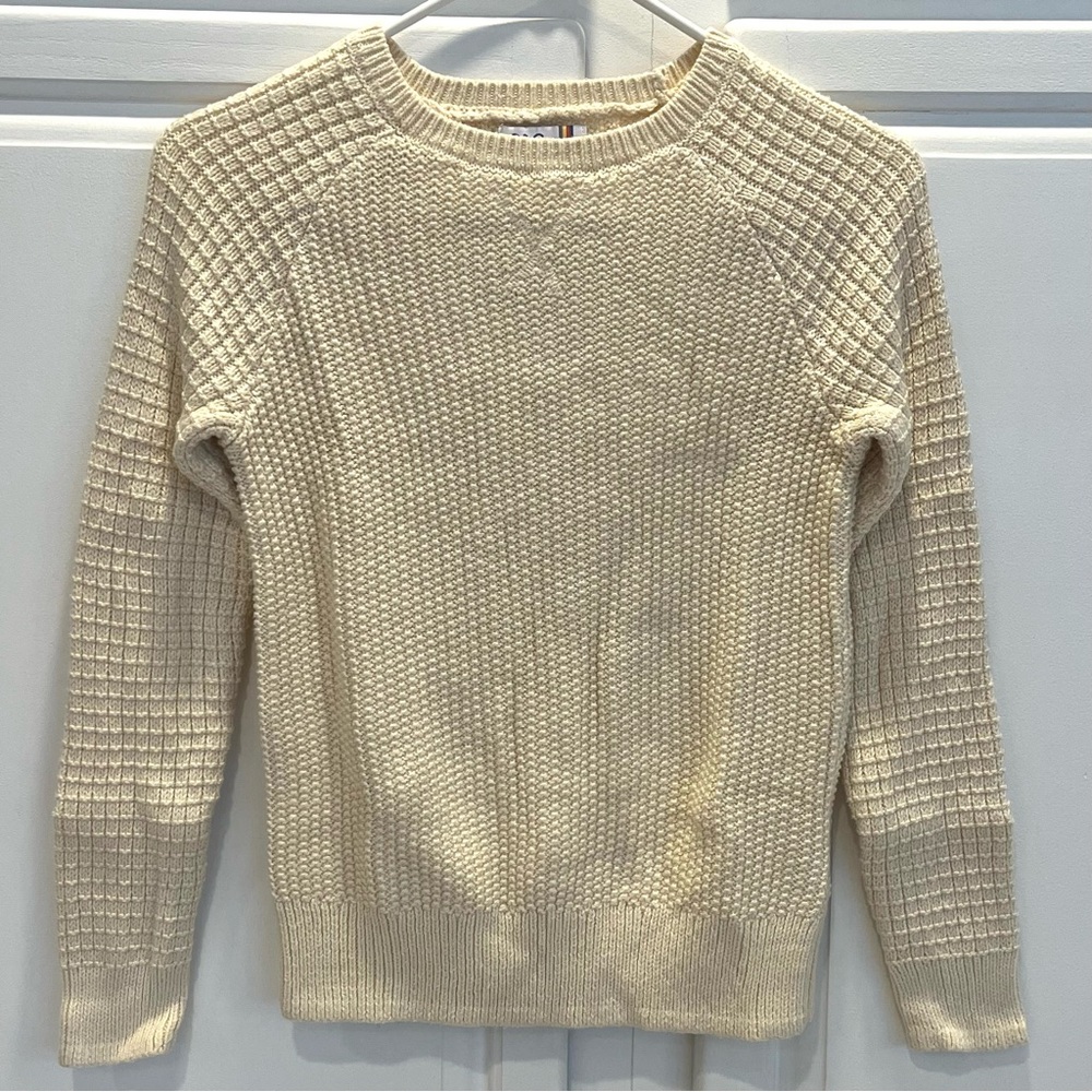 C&C California Womens XS Knit Sweater Ivory Cream Pullover